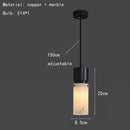 Axyaa Marble Bedroom Pendant Light: Minimalist Nordic Design for Hotel, Bar, Foyer