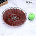 Axyaa Handwoven Fruit Platter: Plastic Imitation Vine, 10 Sizes, Brown Serving Basket