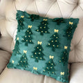 Axyaa Christmas Theme Embroidered Pillow Cover 45x45cm - Home Sofa Decoration