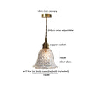 Axyaa Green Glass LED Pendant Lights with Wood Handle - Modern Design