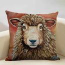 Axyaa Linen Farm Animals Cushion Cover 45x45CM - High-quality Bedroom Decor