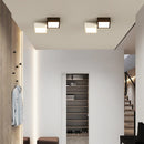 Axyaa Square LED Ceiling Lamp for Aisle, Bedroom, Study, Balcony - Modern Black White Lighting