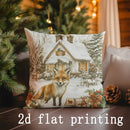 Axyaa Christmas Pillowcase Designs for Sofa, Bedroom, Car - Rectangular Cushion Cover
