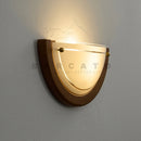 Axyaa Wooden Glass Wall Sconce Modern Vintage Nordic Light for Bedroom and Living Room
