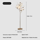 Nordic Sofa Modern Tall Floor Lamp Ginkgo Leaf Standing LED Home Decor Axyaa