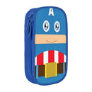Axyaa Captain America Pencil Case: Large Storage Bag for Students and Office Essentials