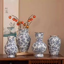 Axyaa Blue and White Chinese Porcelain Vase for Home Decor