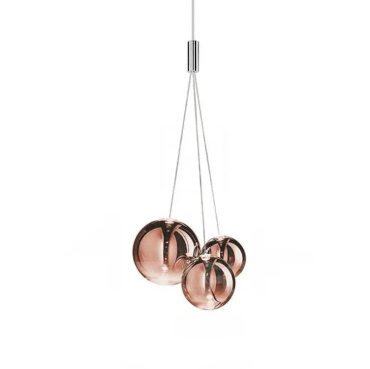 Axyaa Nordic LED Glass Chandelier for Living Dining Room, Restaurant - Pendant Lamp