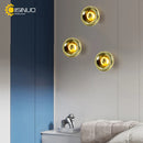 Axyaa Round Glass Wall Lamp for Bedroom, Living Room & Corridor