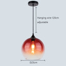Axyaa Nordic Glass Bubble Pendant Light - Retro Industrial E27 Lamp for Home, Kitchen, Cafe