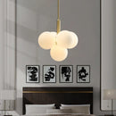 Axyaa Gold Glass Ball LED Ceiling Chandelier for Modern Nordic Living, Dining Room & Restaurant