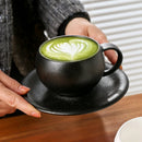 Axyaa Stone Ceramic Latte Mug Flower Decor Drinkware