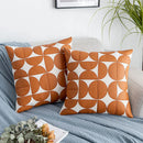 Axyaa Patchwork Faux Leather Cushion Cover 45x45cm Home Decor for Couch, Sofa, Chair