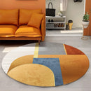 Light Luxury Round Rug by Axyaa: Stylish Teen Room Decor, Living Room Accent, Bedroom Mat