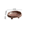 Axyaa Ceramic Dinner Plate - Irregular High Foot Sushi Plate for Restaurant Tableware