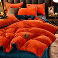 Axyaa Deluxe Milk Fleece Queen Size Bedding Set for Cozy Winter Nights
