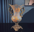 Axyaa Retro Resin Vase: Home Table Decor Ornaments for Livingroom, Hotel, Club