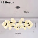 Axyaa Glass Ball LED Bubble Chandelier - Black Gold Pendant Lighting