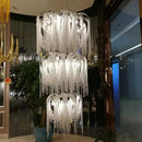 Axyaa Metal Chain Luxury Chandelier | Nordic Design Island Fixture for Living Room & Hotel Lobby