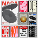 Axyaa UFO Canvas Bar Prints: Fast Life Quote Wall Art for Modern Living Room