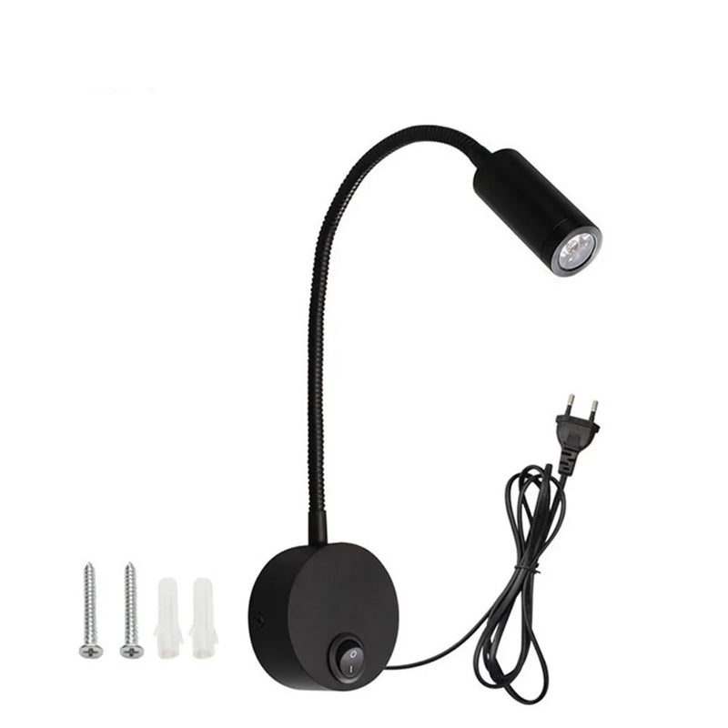 Axyaa Plug-in Wall Sconce with USB Charging Port and Switch
