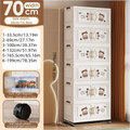 Axyaa Foldable Storage Box, 6 Tier with Wheels, for Home Organization
