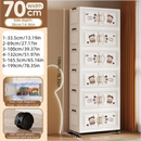 Axyaa Foldable Storage Box, 6 Tier with Wheels, for Home Organization