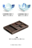 Axyaa Bamboo Tray Set for Dim Sum, Fruits & Dried Snacks