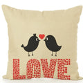 Axyaa Cartoon Couple Linen Pillowcase: Cute Room Decor & Valentine's Day Gift
