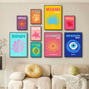 Mykonos Palm Miami Wall Art Poster Print by Axyaa - Boho Maximalist Style