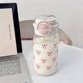 Axyaa Bow Water Bottle with Straw, 600ML Kids Portable Drinking Cup