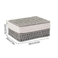 Axyaa Handwoven Storage Basket with Lid - Rectangular Organizer for Home and Closet