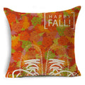 Axyaa Autumn Print Style Thanksgiving Pillow Case - Decorative Plant Cushion Cover