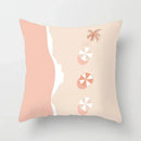 Axyaa Geometric Flower Leaves Cushion Cover - Desert Sunrise Cactus Pillowcase