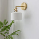 Axyaa Modern Copper LED Wall Sconce with Pull Chain Switch