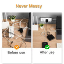 Axyaa Cable Clips: Desktop Cord Organizer Wire Holder Clamp Manager