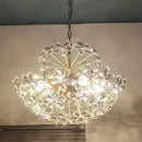 Axyaa Crystal Flower Chandelier: Luxury LED Ceiling Light for Living & Bedroom