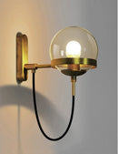 Axyaa Glass Shade Wall Sconce Lamps for Hotel Staircase and Bedroom, LED Wall Lights