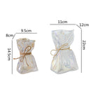 Axyaa Clear Glass Vase: Creative Irregular Folded Design for Hydroponic Flowers & Terrariums