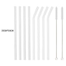Axyaa Glass Straw Set: Reusable & Eco-Friendly Smoothie Cocktail Straws