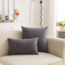 Axyaa Linen Pillow Cover in Green, Grey, White, Cream & Mustard - 12x20", 18x18", 25x25"