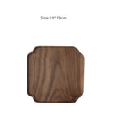 Axyaa Black Walnut Lace Tray: Plum Blossom Edge Tea Tray for Restaurant, Hotel, Coffee Shop
