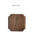 Axyaa Black Walnut Lace Tray for Bread, Fruit, Snacks - Plum Blossom Edge - Tea Tray