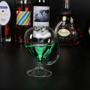 Axyaa Heart Stemmed Glass Cup: Creative Design for Cocktails, Smooth Ripple Straw, Bar Tool