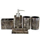 Axya Marble Ink Pattern Bathroom Accessories Set