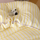 Axyaa Solid Color Shell Bedding Set - Embroidered Student Dorm Four Piece Suit