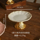 Axyaa Ceramic Dessert Plate Set. High-Footed, European-Inspired Design for Elegant Dining.