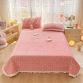 Axyaa Velvet Quilted Bed Cover Single/Double Bedspread - Winter Bed Linen