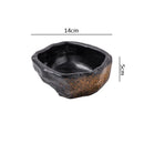Axyaa Stone Pattern Ceramic Bowl Set - Unique Irregular Design for Soup, Dessert, Sushi