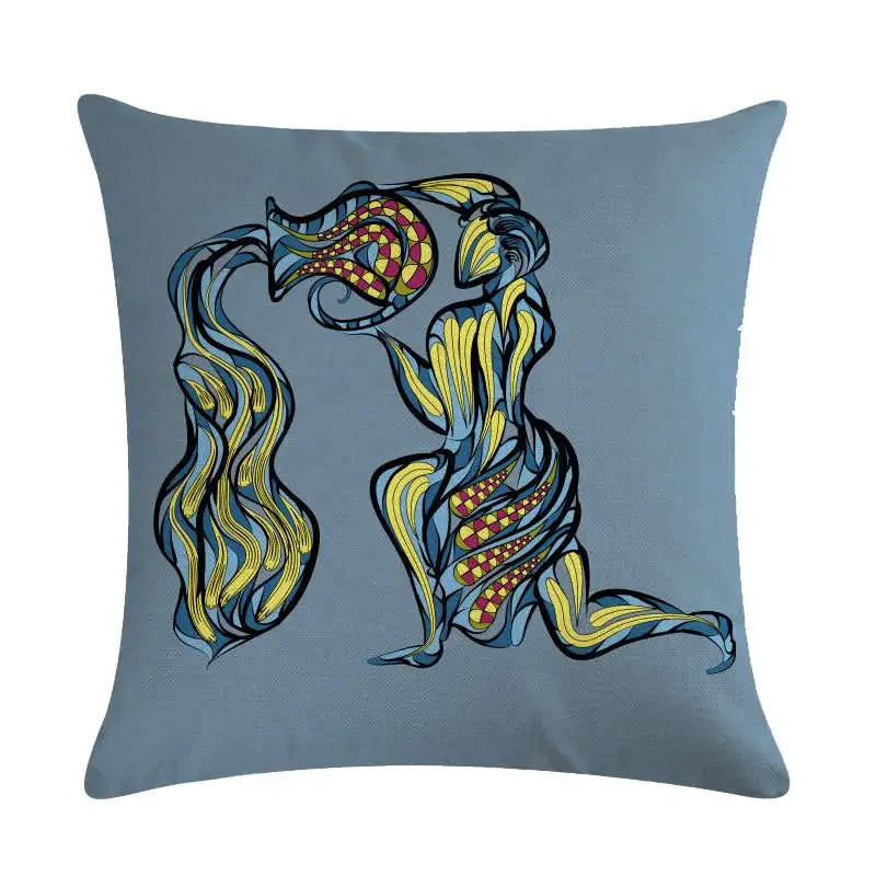 Gemini Libra Taurus Pillow Case by Axyaa: Linen Sofa Car Decorative Cover